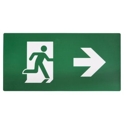 10x Forum Electralite Emergency Legend for Slim Exit Box - Right Arrow 422234