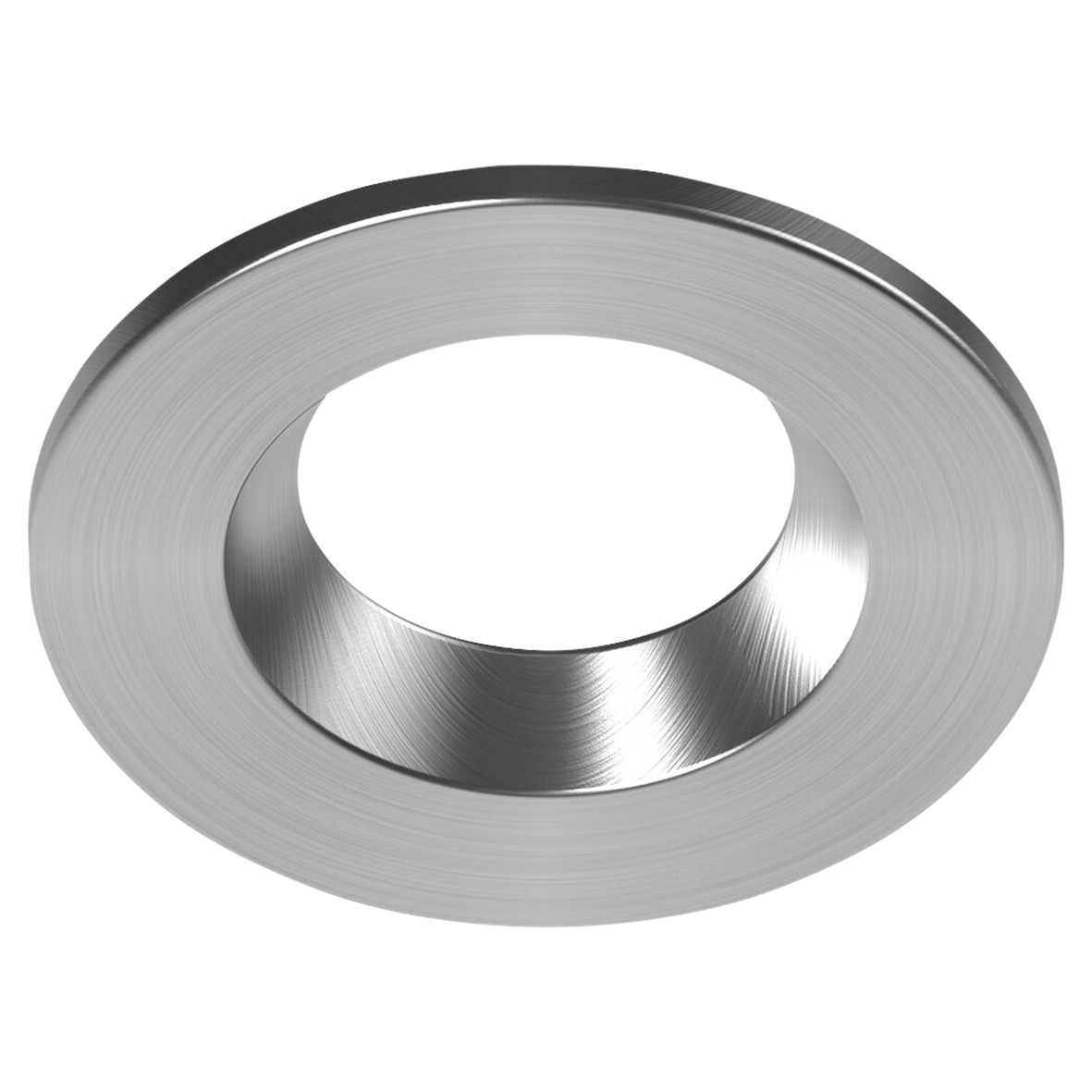 5x Luceco Compact Baffled FType Bezel - Brushed Steel 423559