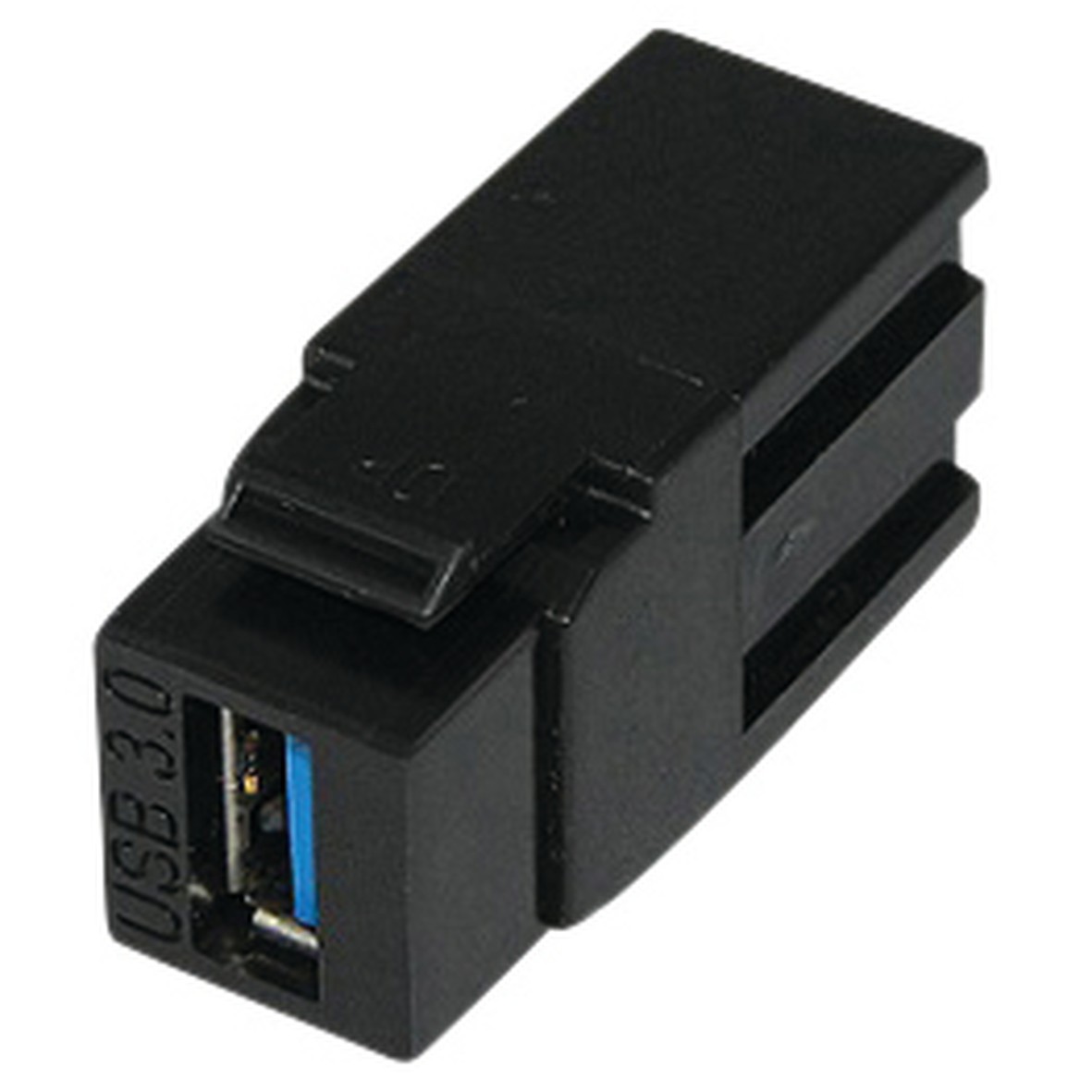 USB 3-0 Type A Keystone black Quick connect 425402