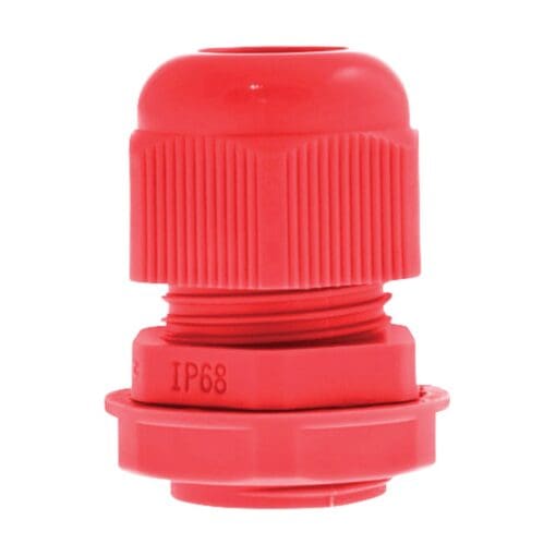 Unicrimp Nylon Cable Gland - 25mm - Red - Pack 10 432967