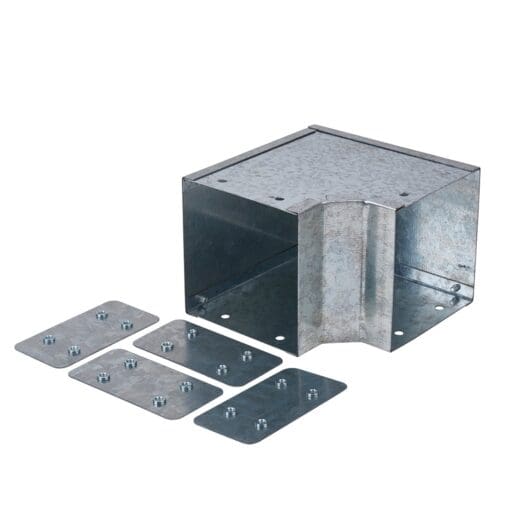 Galvanised External Square Bend - 90Â° - 100 x 100mm 434119