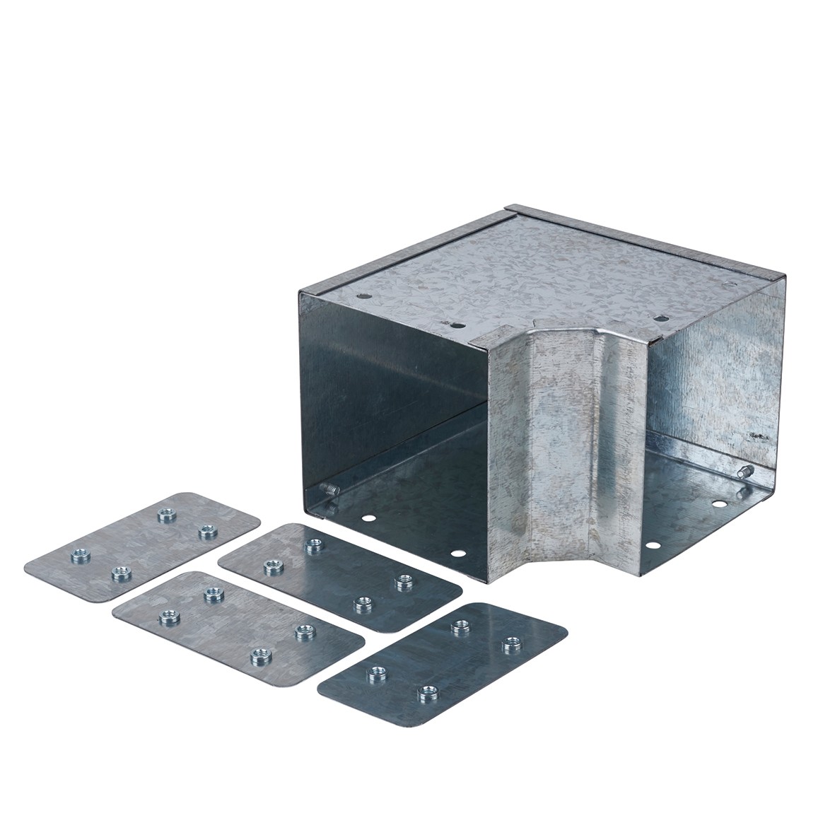 Galvanised External Square Bend - 90° - 100 x 100mm 434119