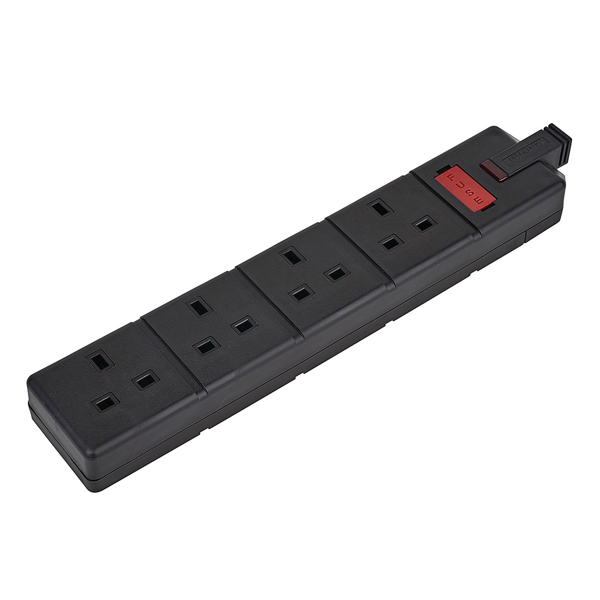 13A 4 Way Extension Socket - Black 434509