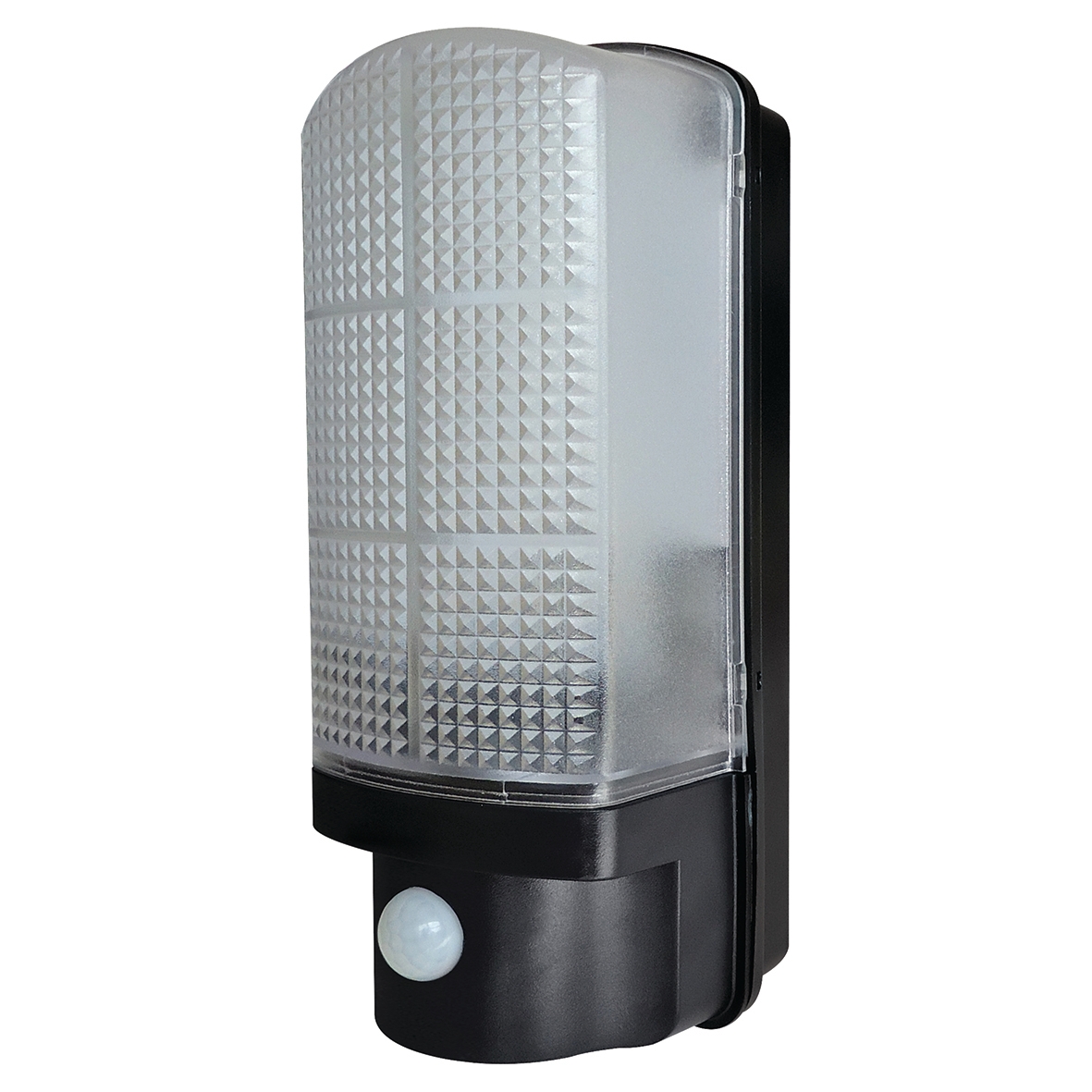 Eterna 7W LED Bulkhead with PIR - IP44 - 3100K Warm White - Black 435305