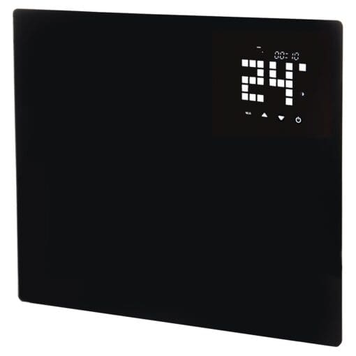 Hyco Ariano 1.0 kW Electric Glass Panel Heater with 24/7 LCD Timer - Bl 437590