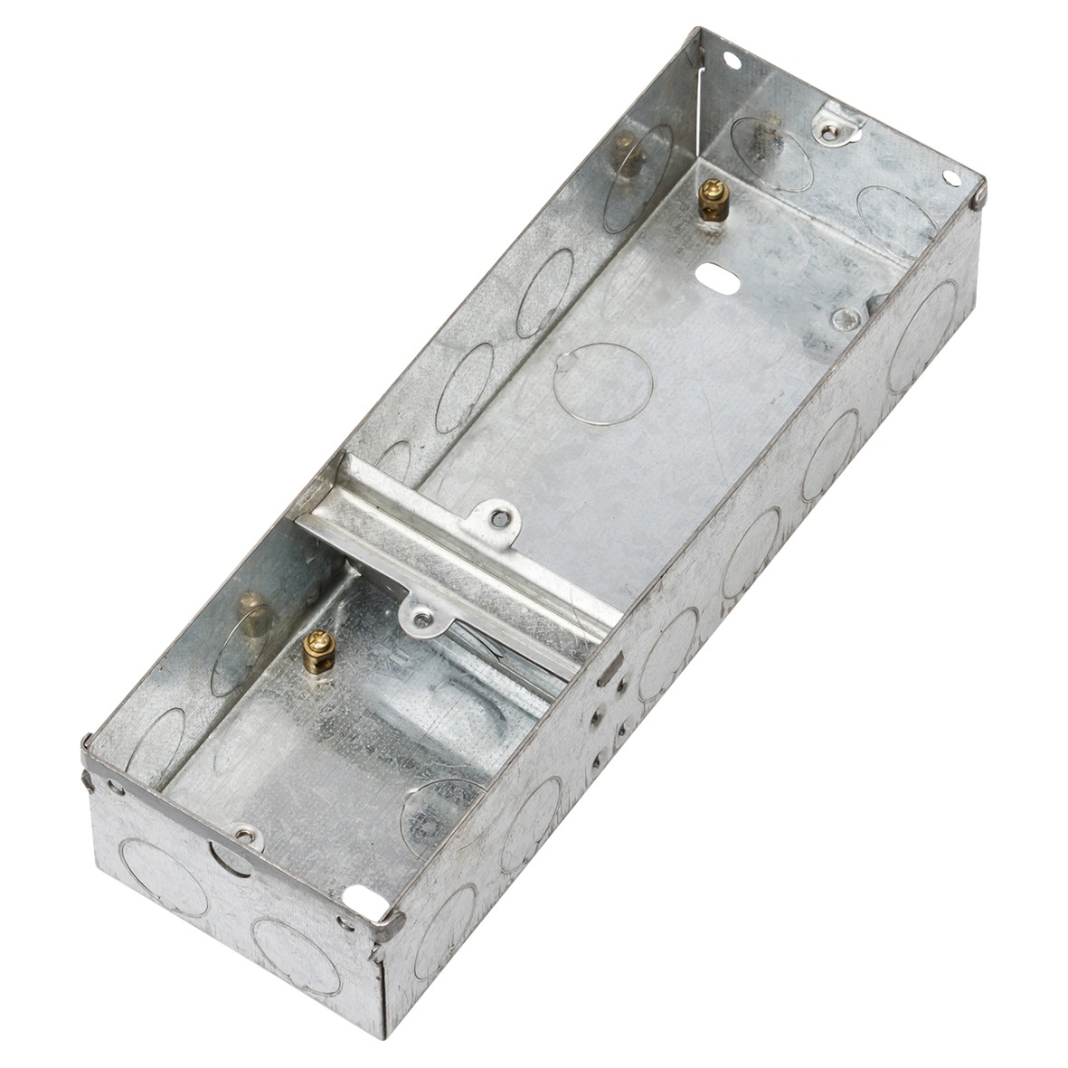 Knightsbridge 1 + 2 Gang Metal Back Box - 47mm Depth - Galvanised 437657