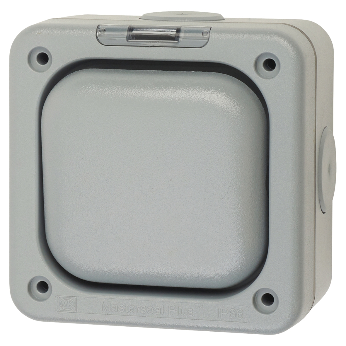 MK Masterseal Plus 10A IP66 1 Gang 1 Way Outdoor Switch - Grey 443230