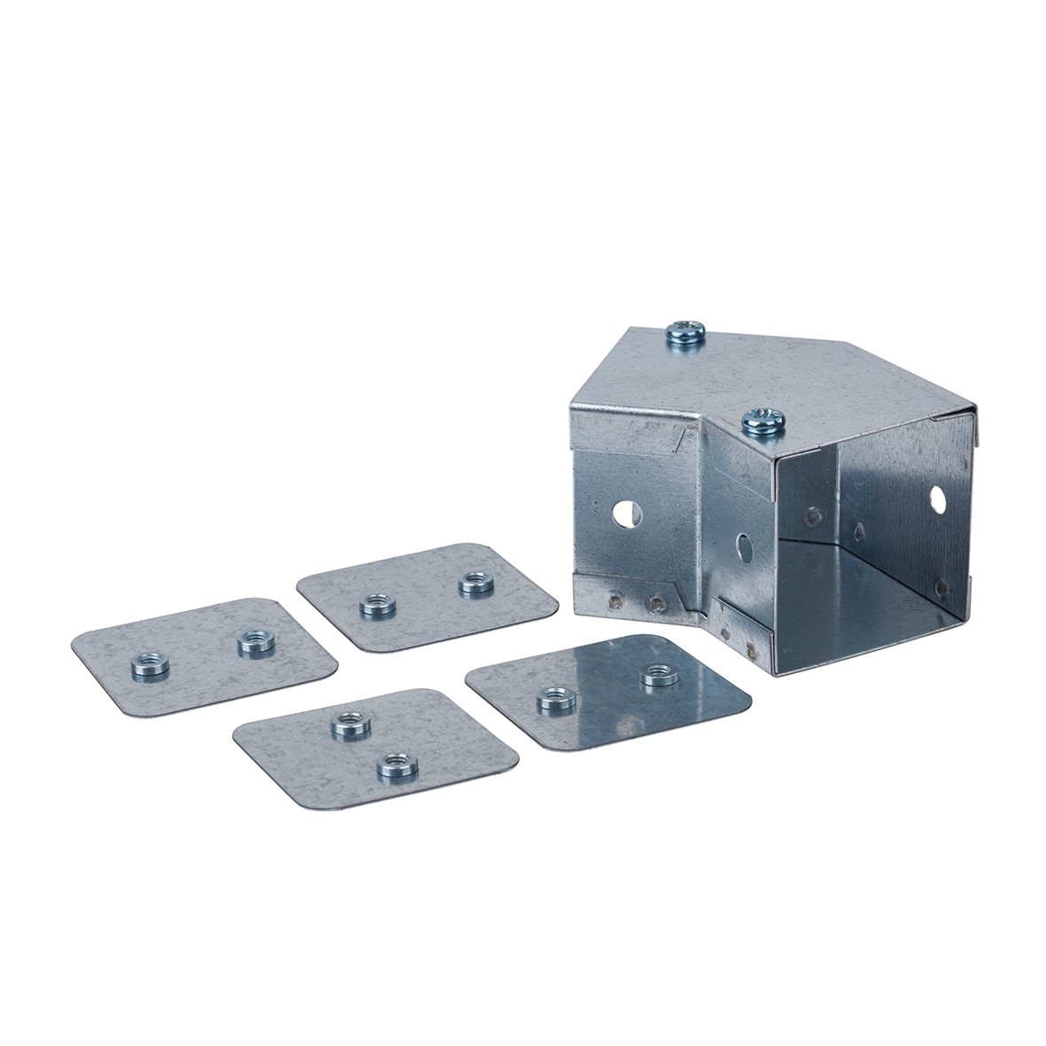 Galvanised Top Lid Bend - 45Â° - 50 x 50mm 445890