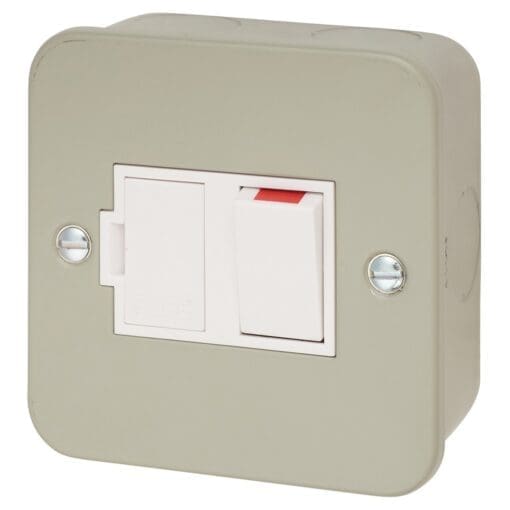 Schneider 13A Metalclad Switched Fused Connection Unit - Grey 449499