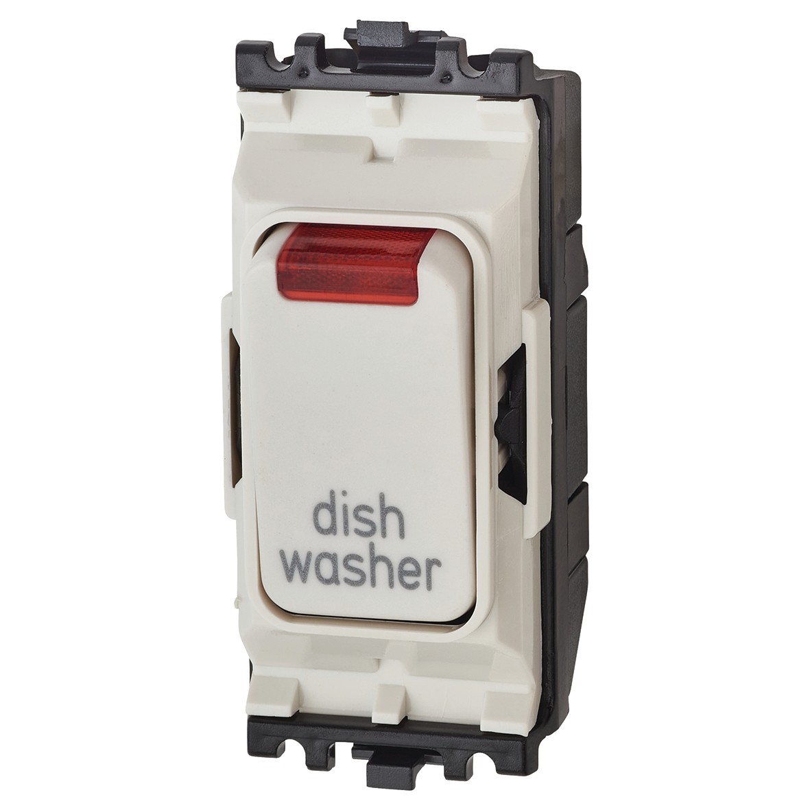 MK Grid Plus 20A Double Pole 1 Way Dishwasher Switch Module With Neon - 451555