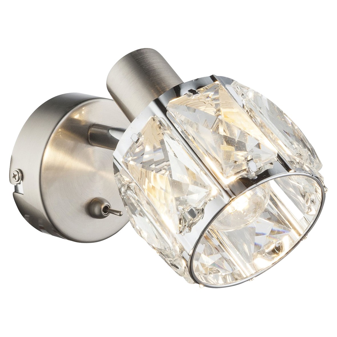 Globo Kris Crystal Wall Light - Matt Nickel 456957