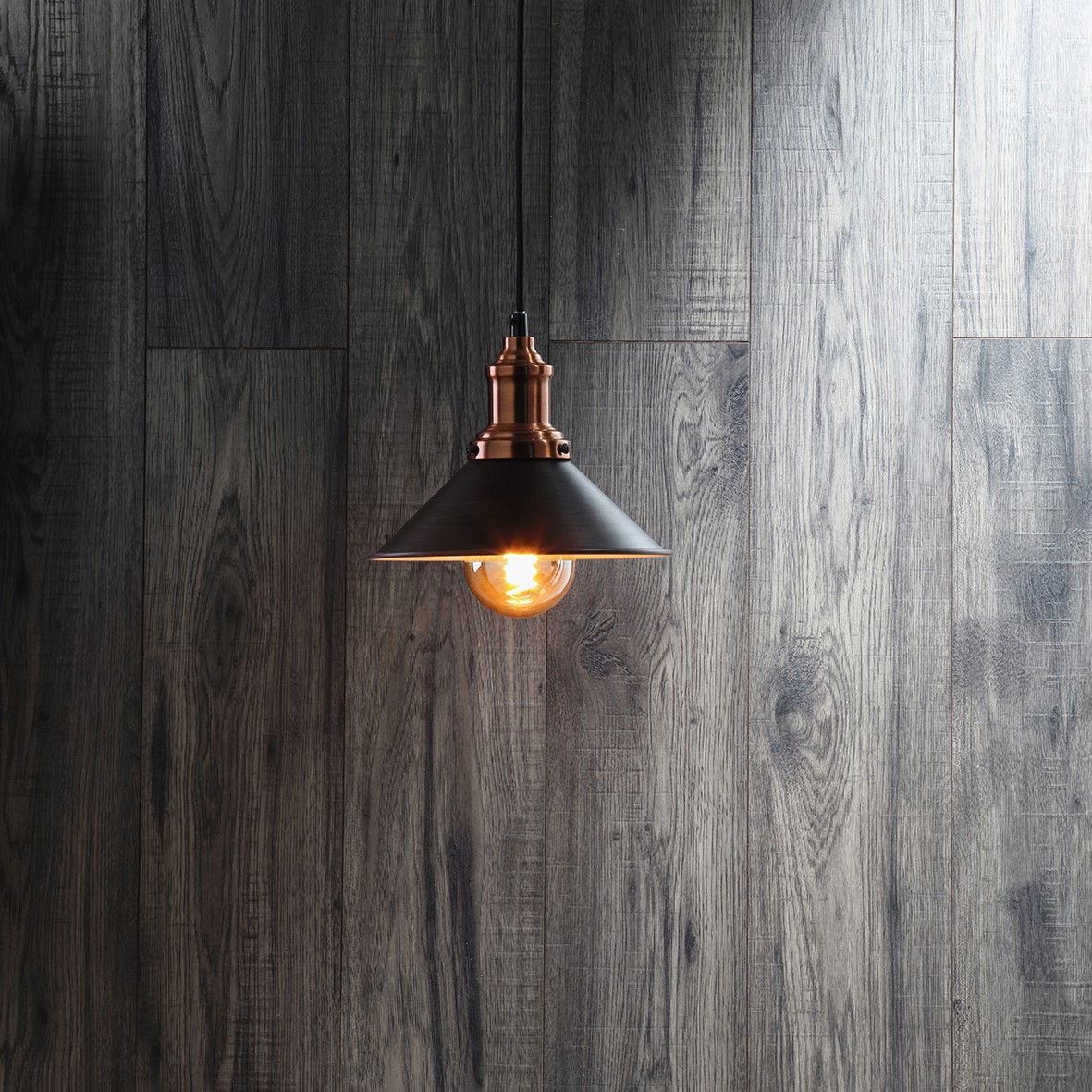 Forum Rigel Small Ceramic Diner Shade - Black 459450