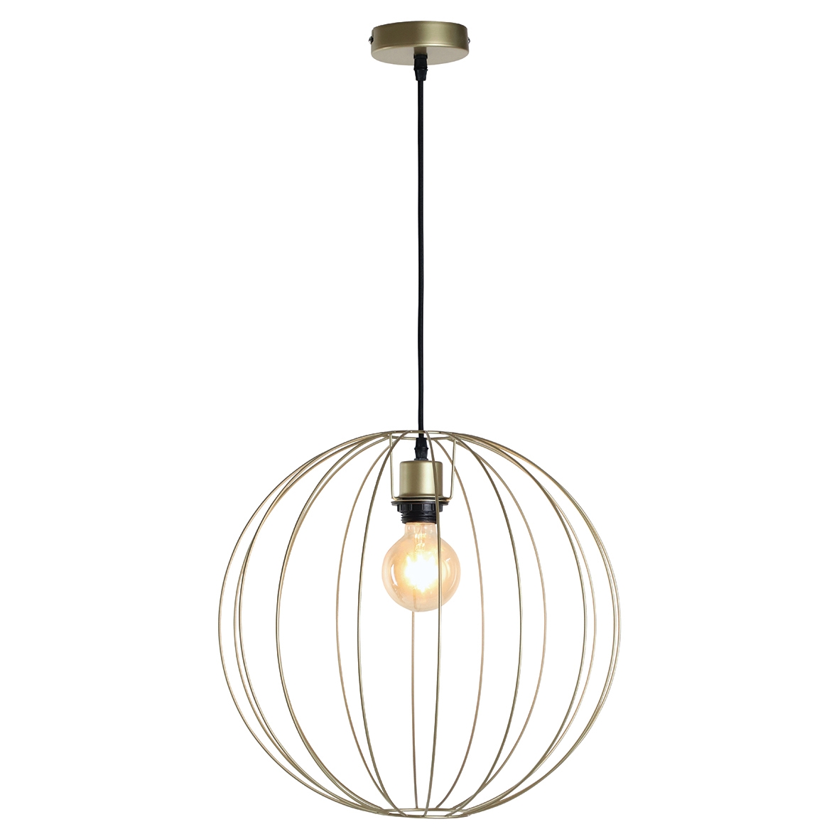 Altro Genoa Medium Cage Ceiling Light Pendant - Antique Brass 459539