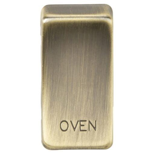 Knightsbridge Printed Grid Switch Rocker - Oven - Antique Brass 461300
