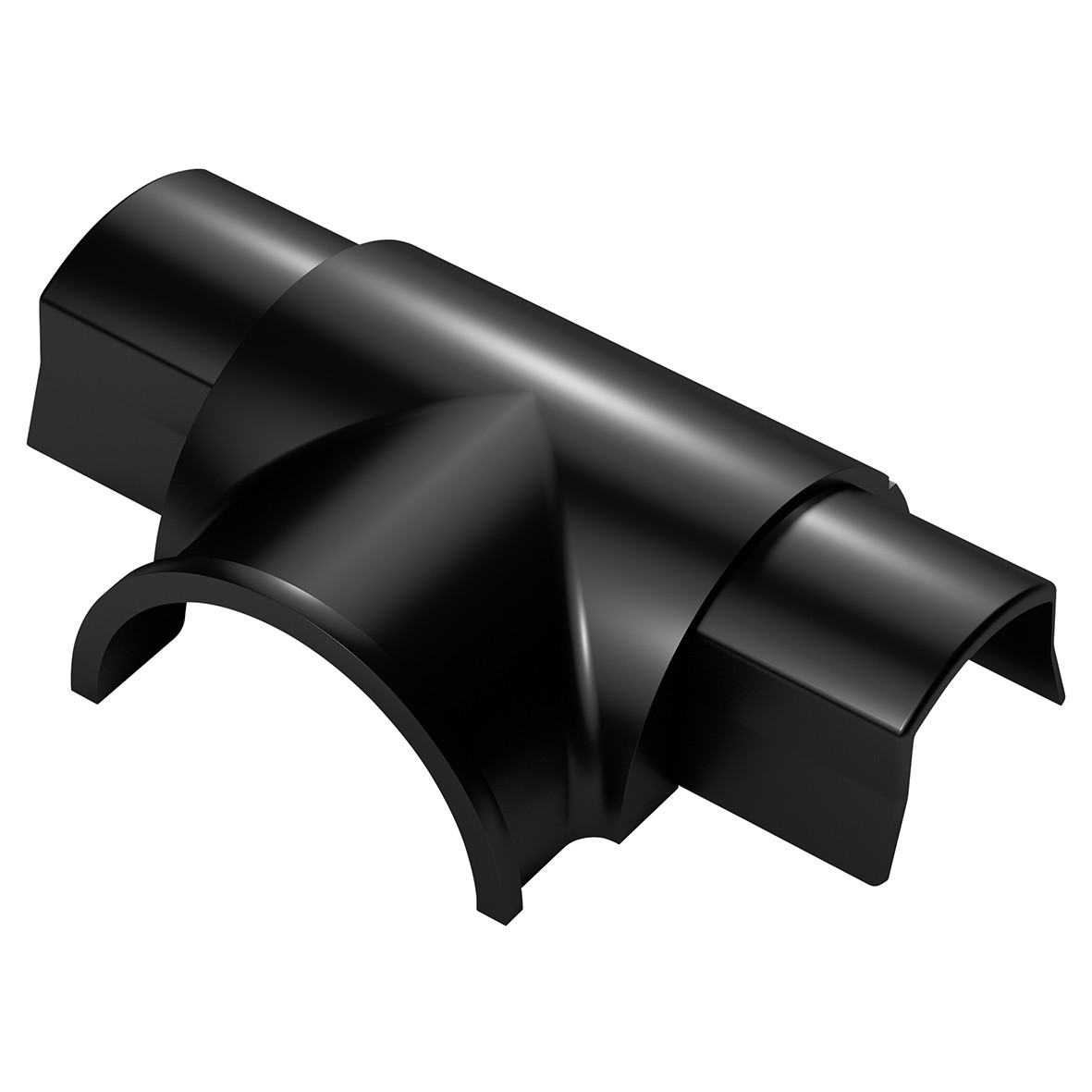 D-Line 1/2 Round Mini PVC Trunking Box Adaptor Tee - 30 x 15mm - Smooth 465868