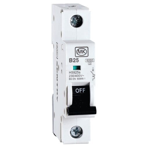 5x MK 25A Single Pole MCB - Type B 467774