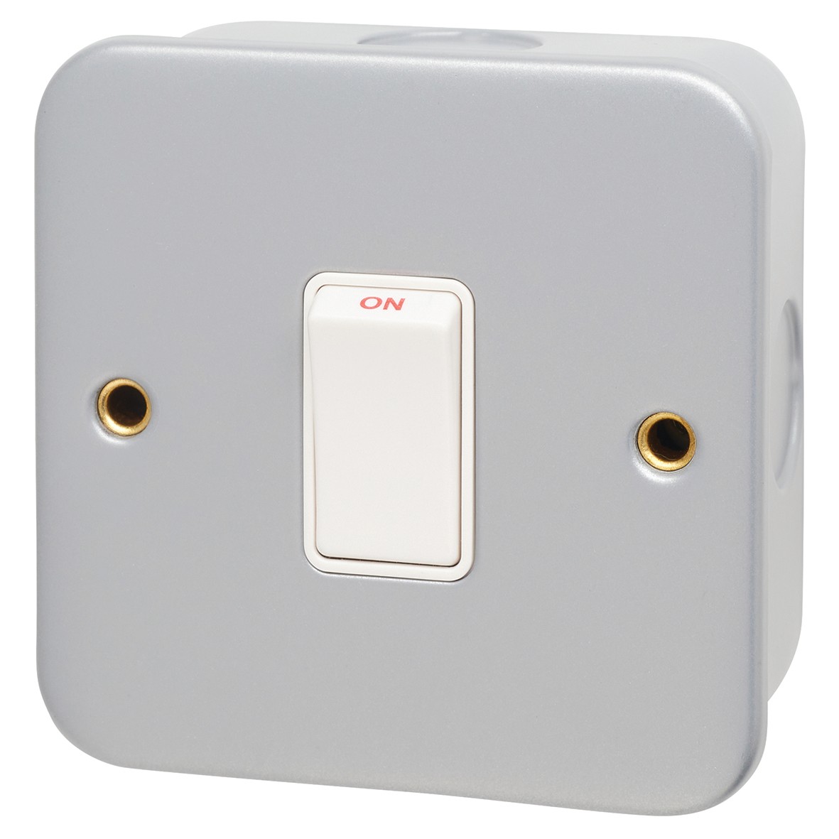 Hamilton Metalclad 20AX 1 Gang Double Pole Rocker White/White 475912