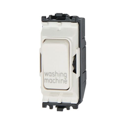 MK 20A Double Pole Printed Grid Switch - Washing Machine - White 479151