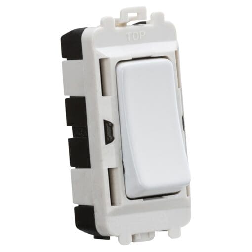 Knightsbridge 20AX 2 Way Single Pole Grid Switch with Centre Off Switch 483578