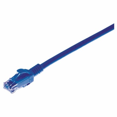 10x Patch Lead Cat5e U/UTP PVC Moulded Boot Blue (L)3Mtr 484473