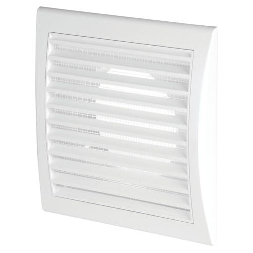 Awenta Luna Plastic Fixed Blade Grille with Anti-Insect Net - 4"/1 487188