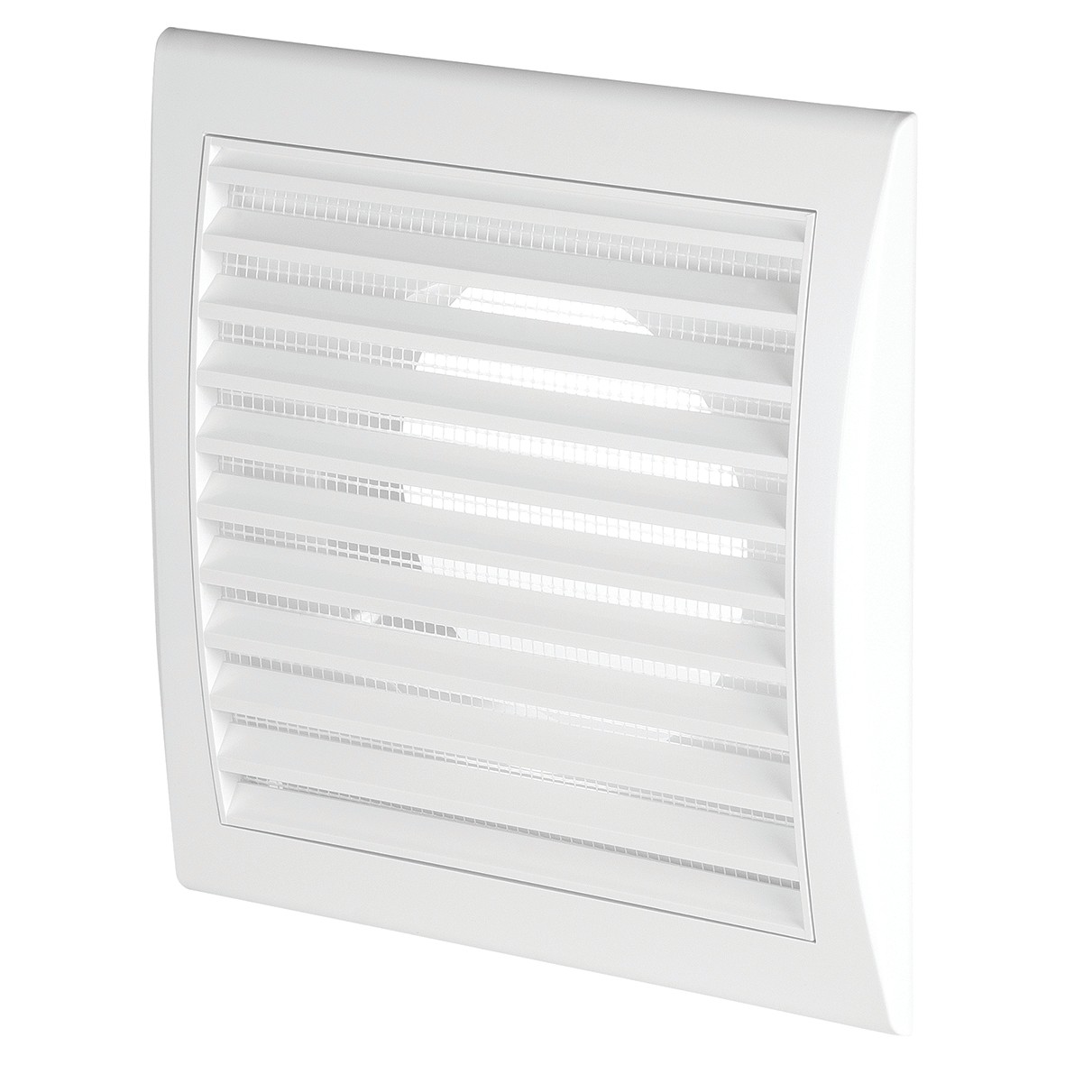 Awenta Luna Plastic Fixed Blade Grille with Anti-Insect Net - 4"/1 487188