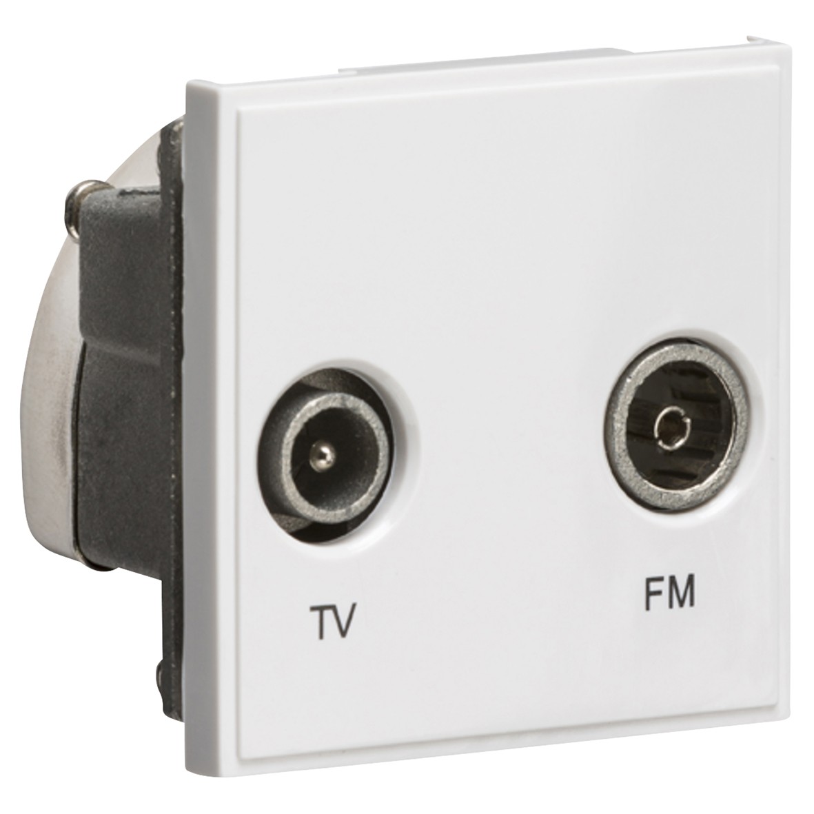 Knightsbridge 1 Gang TV + FM/DAB Outlet Diplexer Euro Module - White 492150
