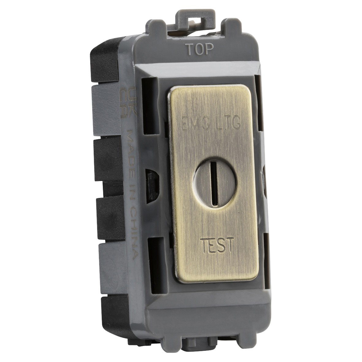 Knightsbridge 20AX 1 Way Double Pole Key Emergency Test Grid Switch - A 493697