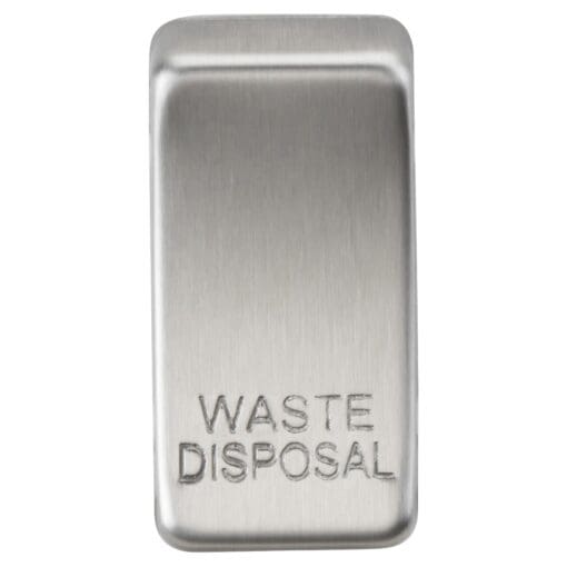 Knightsbridge Printed Grid Switch Rocker - Waste Disposal - Brushed Chr 496841