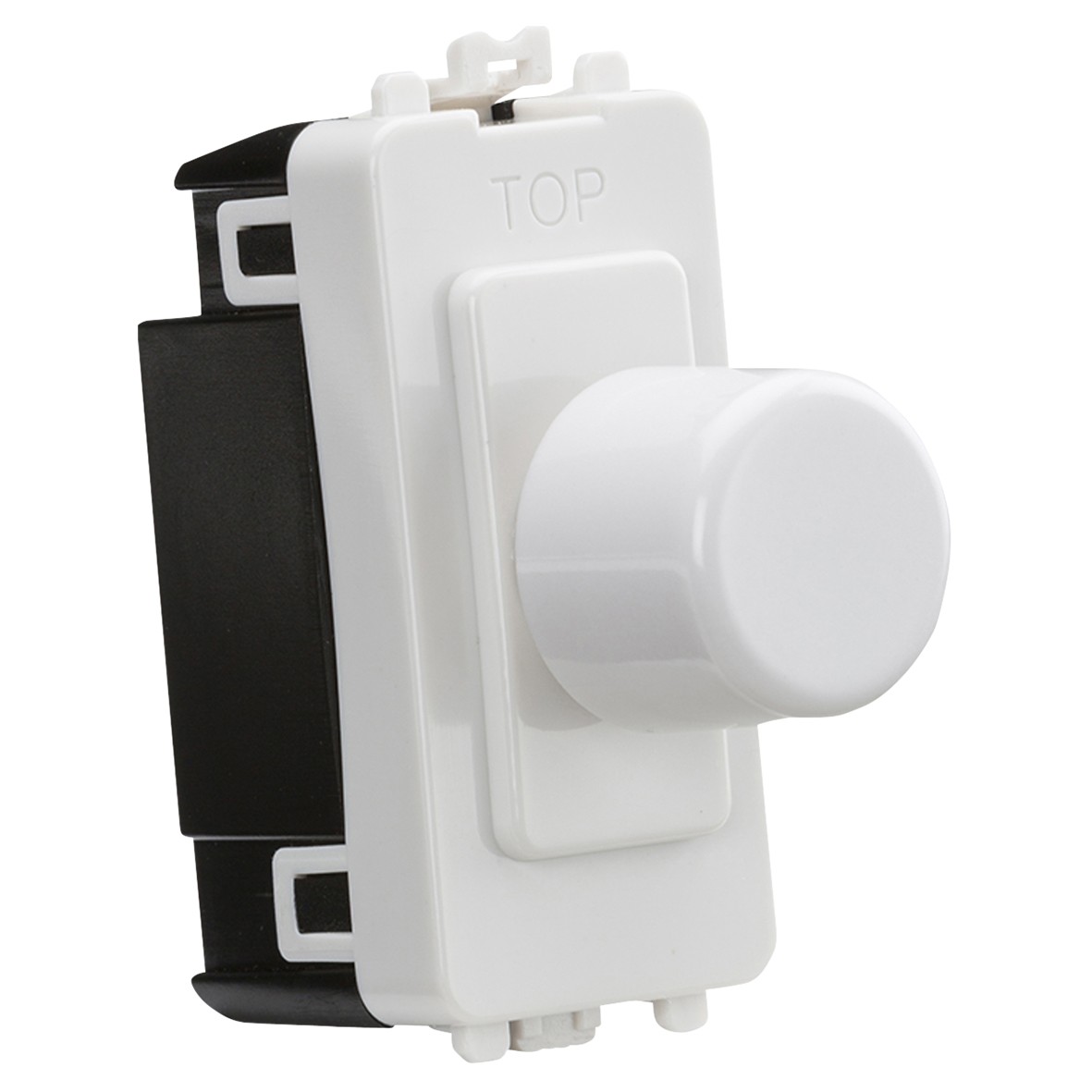 Knightsbridge 10-100W 1 Gang 2 Way Push On/Off Rotary LED Metal Clad Gr 499882