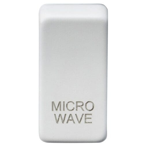 Knightsbridge Printed Grid Switch Rocker - Microwave - Matt White 504020