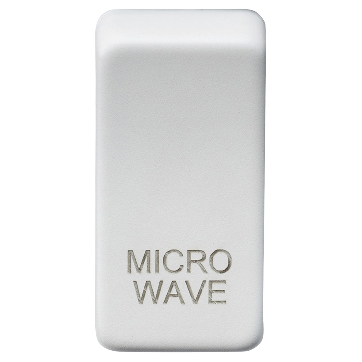 Knightsbridge Printed Grid Switch Rocker - Microwave - Matt White 504020
