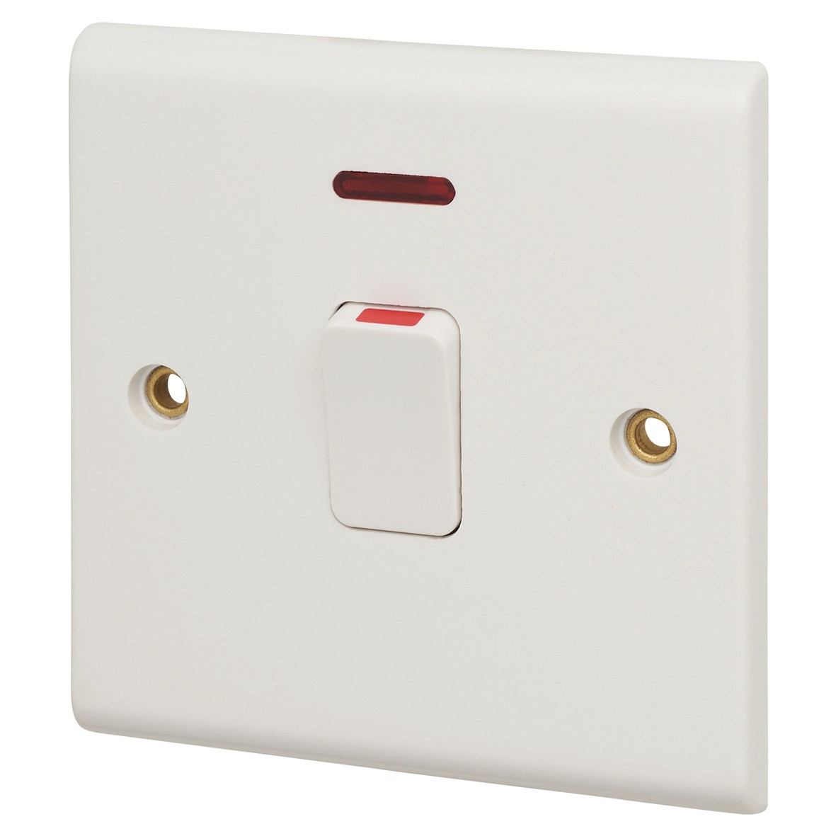 Deta 20A 1 Gang Double Pole Switch with Neon - White 504633