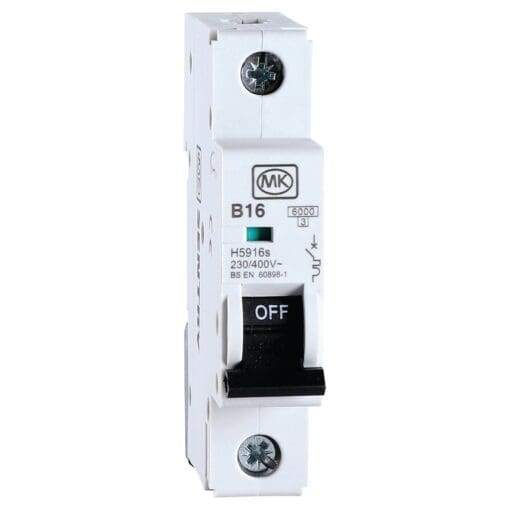 5x MK 16A Single Pole MCB - Type B 504885