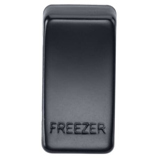Knightsbridge Printed Grid Switch Rocker - Freezer - Matt Black 505305