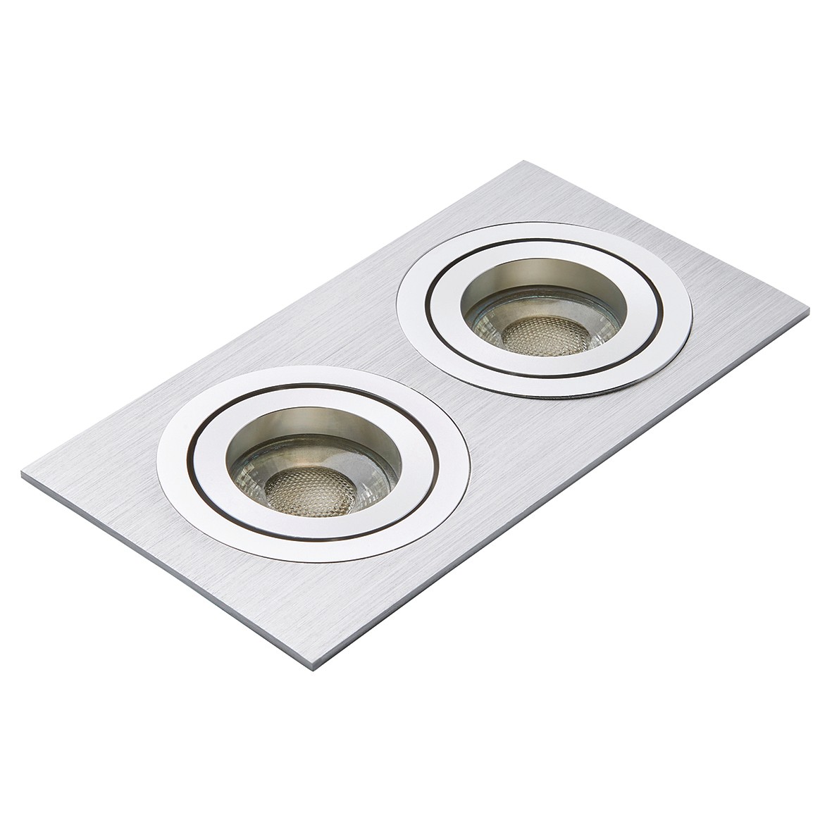 Forum Pasto LED Double Square Adjustable Downlight - Satin Nickel 505742