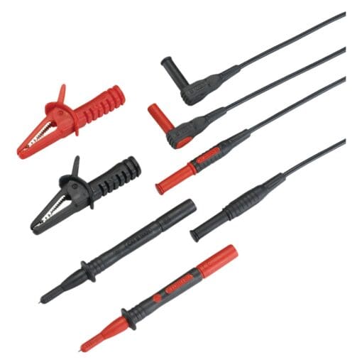 Kewtech Non Fused 2 Wire Right Angled Connector Test Lead Set - 4mm - R 505868