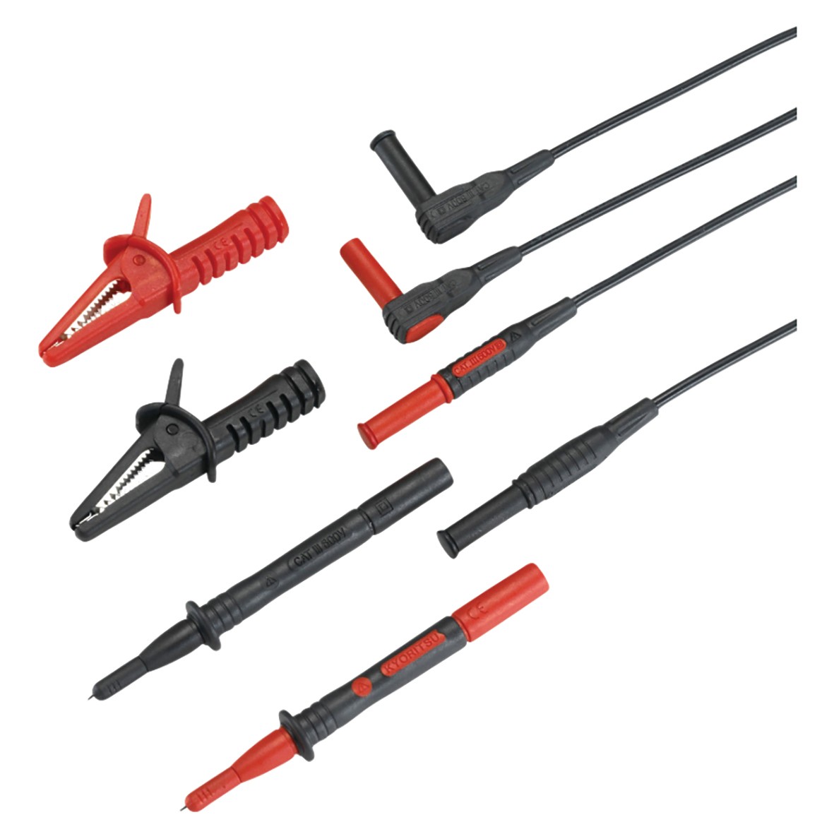 Kewtech Non Fused 2 Wire Right Angled Connector Test Lead Set - 4mm - R 505868