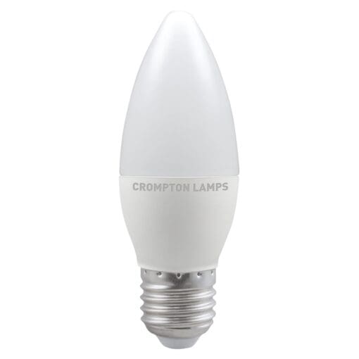 5x Crompton 9288 5.5W LED Candle Thermal Plastic Lamp - E27 - Dimmer 507759