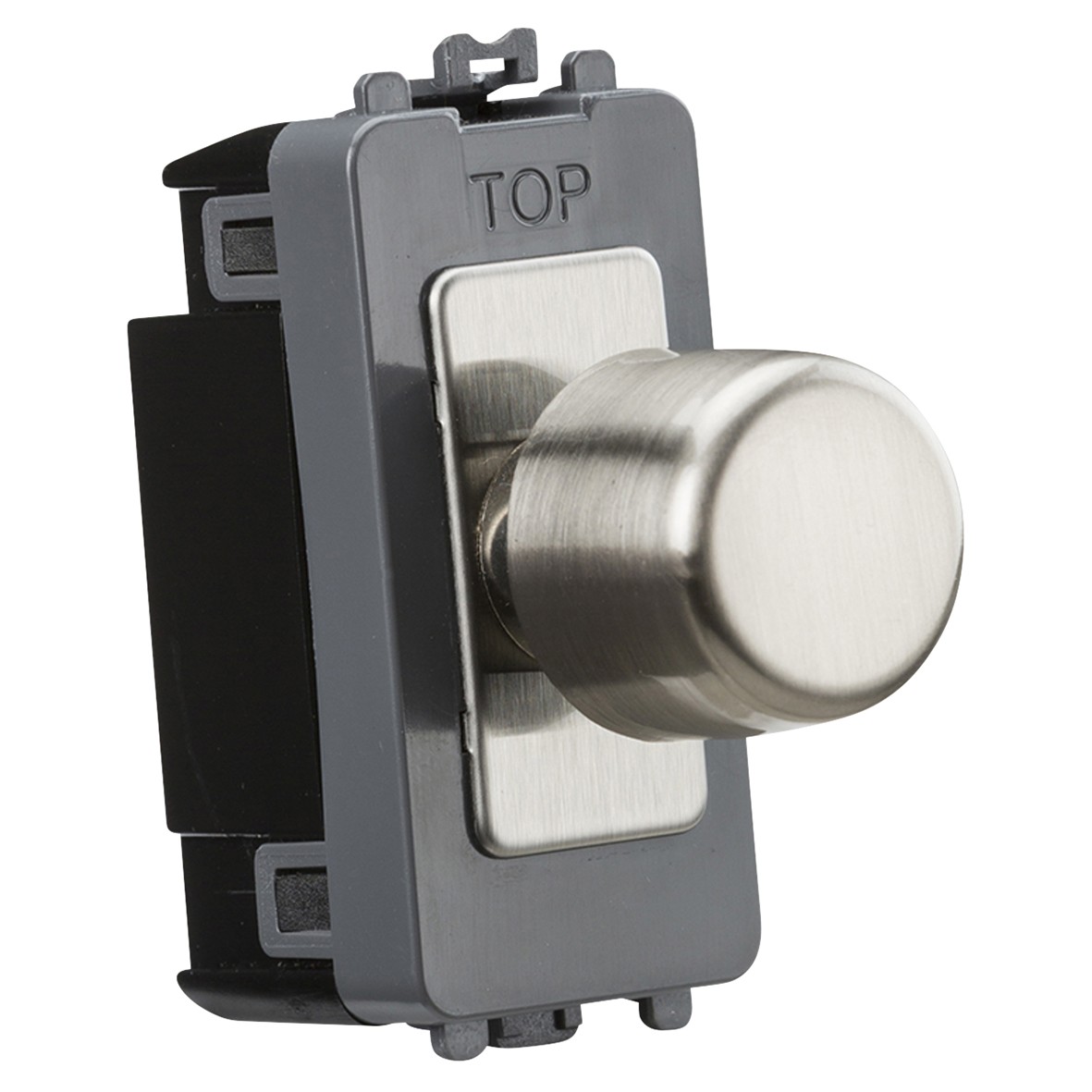 Knightsbridge 6A 2 Way Dummy Grid Dimmer Switch - Brushed Chrome 509547