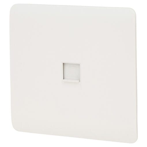 Trendi 1 gang Cat 5 / 6 RJ45 PC Socket - White 512269