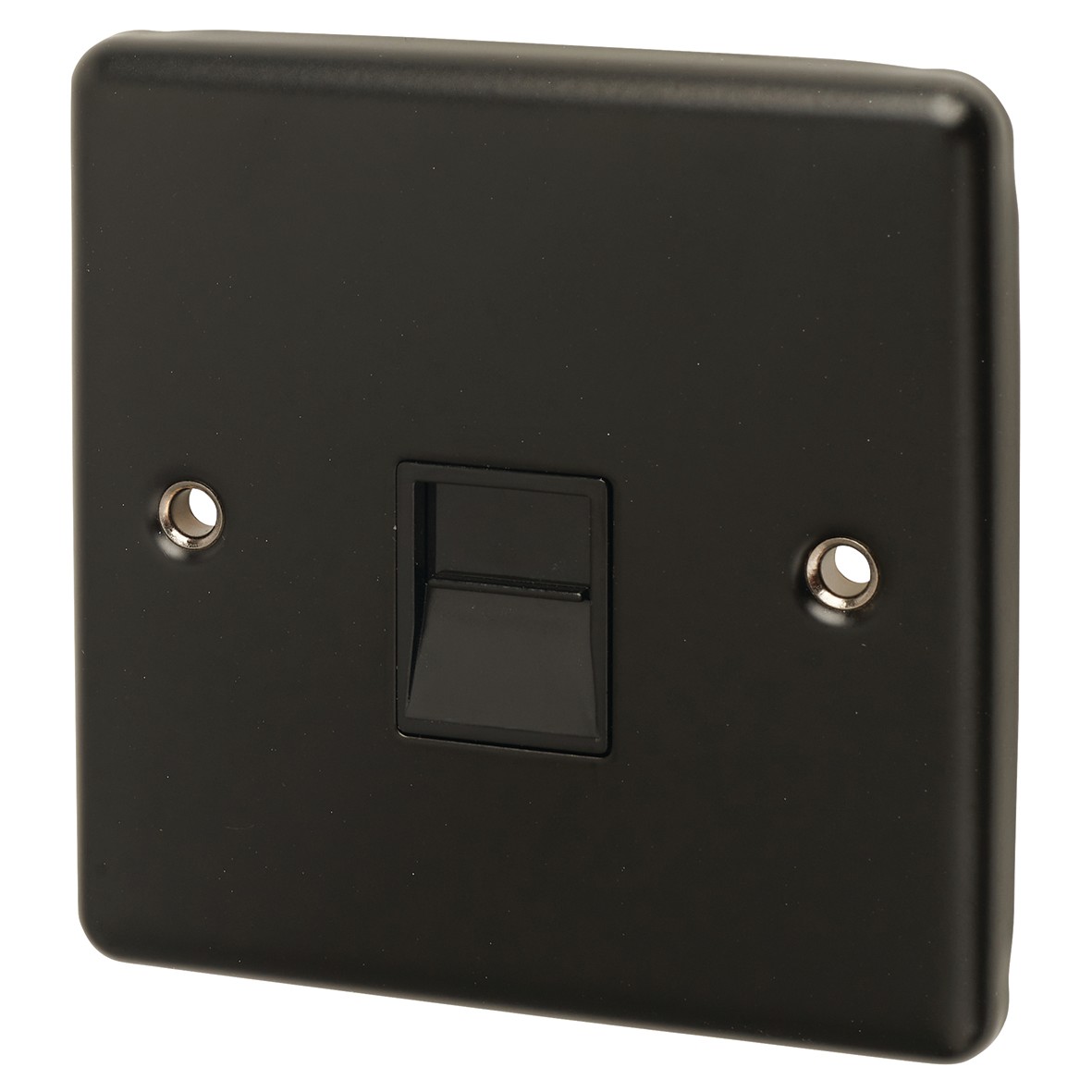 Eurolite Enhance Decorative 1 Gang Master Telephone Socket - Matt Black 515093