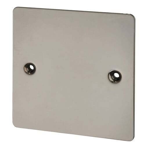 BG Flatplate Screwed 1 Gang Blank Plate - Black Nickel 516066