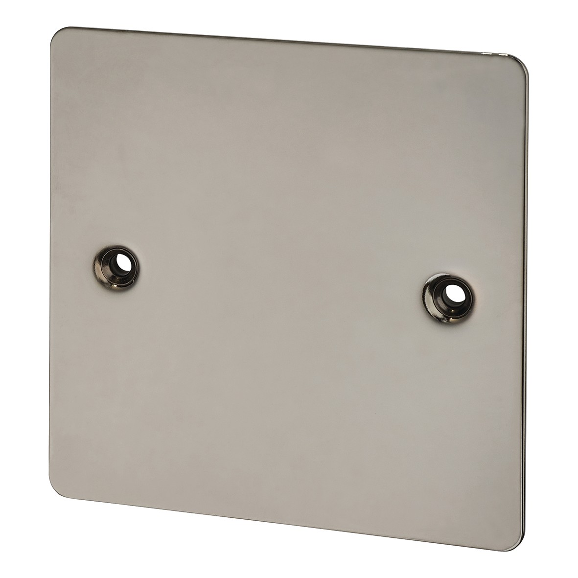 BG Flatplate Screwed 1 Gang Blank Plate - Black Nickel 516066