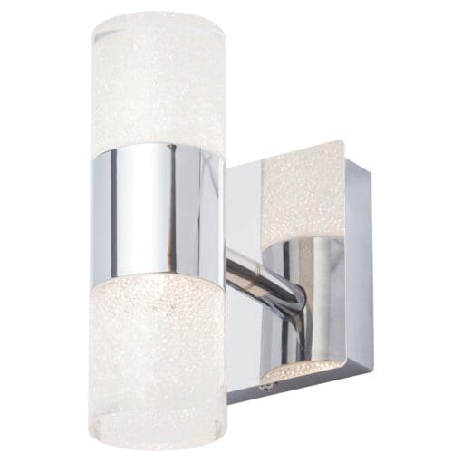 Oslo Crackle 2lt LED Spot Chr 519156