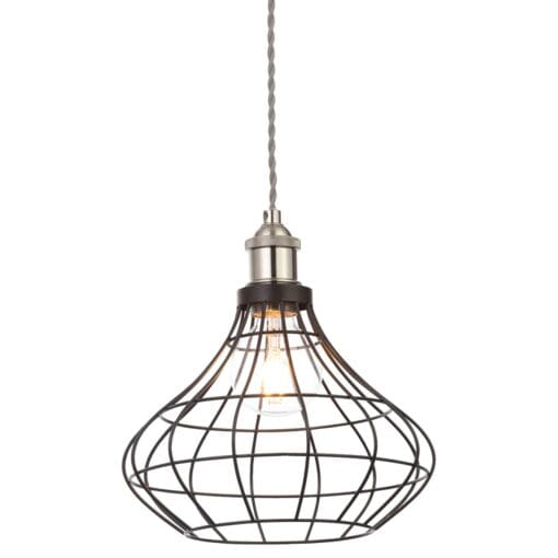 Forum Castor Onion Wire Shade - Matt Black 520057