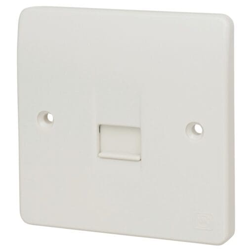 MK Logic Plus 1 Gang Master Telephone Socket - White 523488