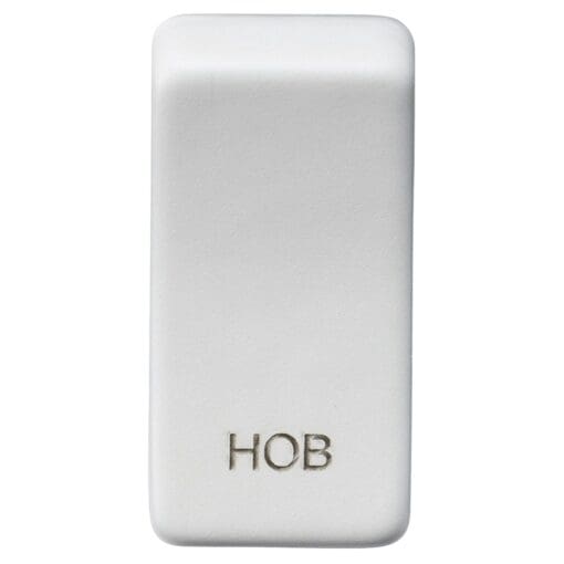 Knightsbridge Printed Grid Switch Rocker - Hob - Matt White 525174