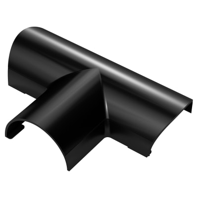 D-Line 1/2 Round Mini PVC Trunking Equal Tee - 30 x 15mm - Clip-Over - 534029