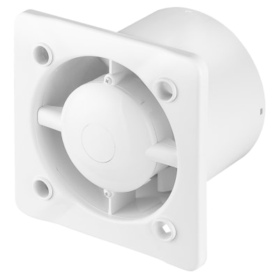 Awenta System+ Silent Extractor Fan with Timer - 4"/100mm - White 537239